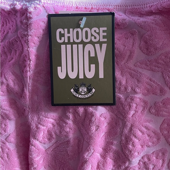 NWT 2 pcs Juicy Couture Pink Butterfly Terry Hoodie & Shorts Set - Picture 5 of 6